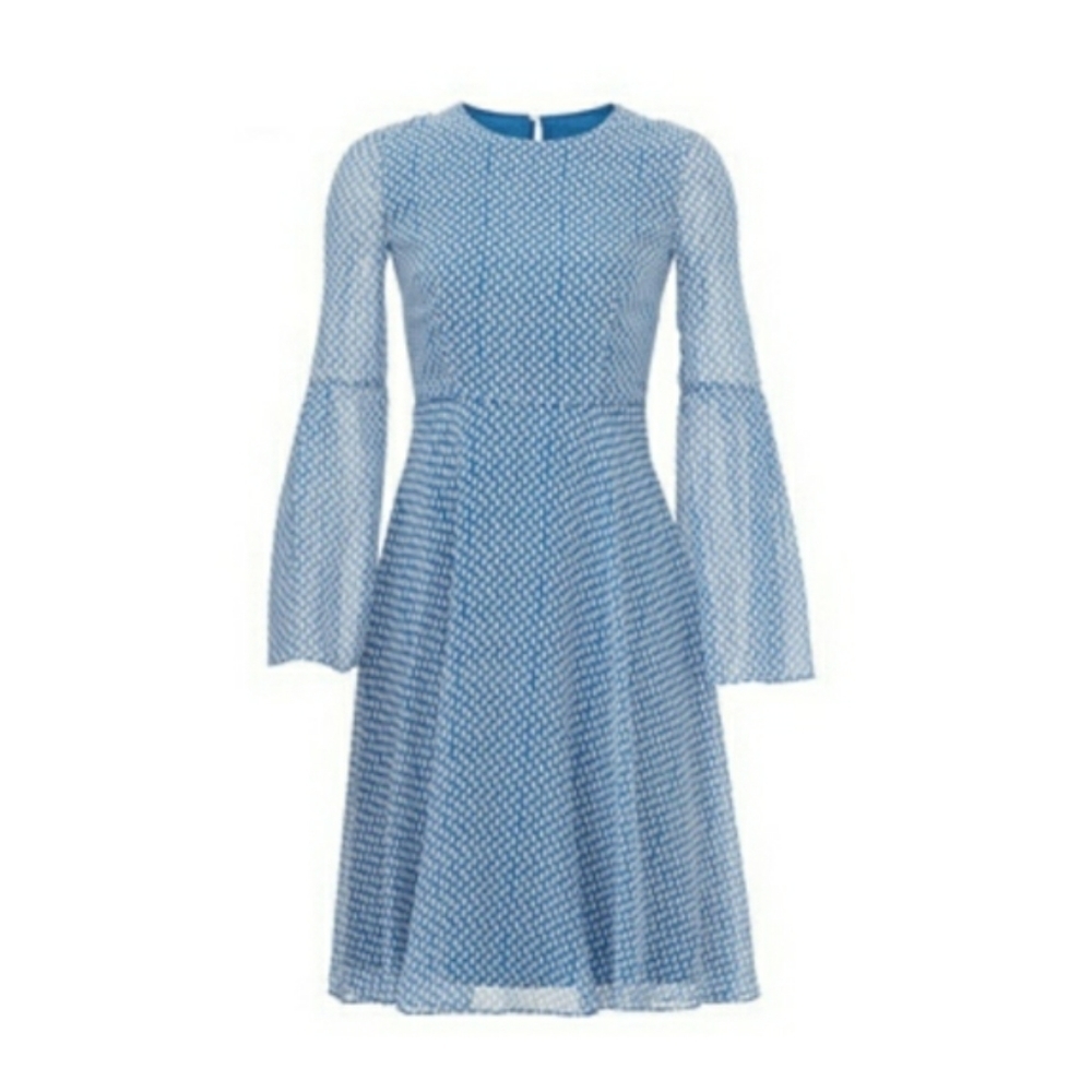 LK Bennett Blue Abbie Dress Size 10